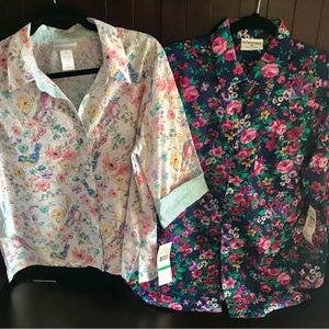 Two Brand new Alfred Dunner button downs